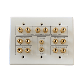 7.2 Channel Home Theater Wall Plate - Off White - LowVoltageCables