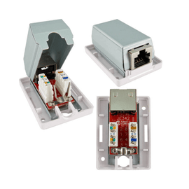 Surface Mount Box with 1 Cat6A Jack - Shielded - LowVoltageCables