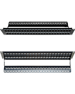 48 Port Blank Patch Panel with Support Bar- 2U - LowVoltageCables