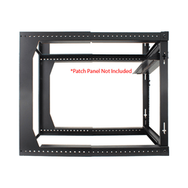 12U Open Wall Mount Frame Rack with Hinge - LowVoltageCables