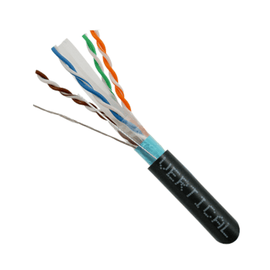 CAT6 Shielded 550Mhz Ethernet Cable Riser Rated - Black - LowVoltageCables
