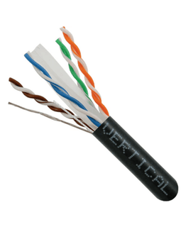CAT6A 10 Gigabit Ethernet Cable Riser Rated - Black - LowVoltageCables