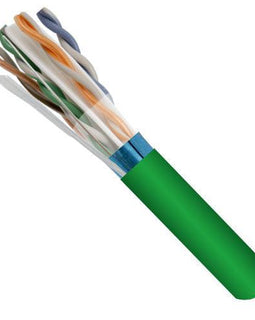CAT6 Shielded 550Mhz Ethernet Cable Plenum Rated - Green - LowVoltageCables