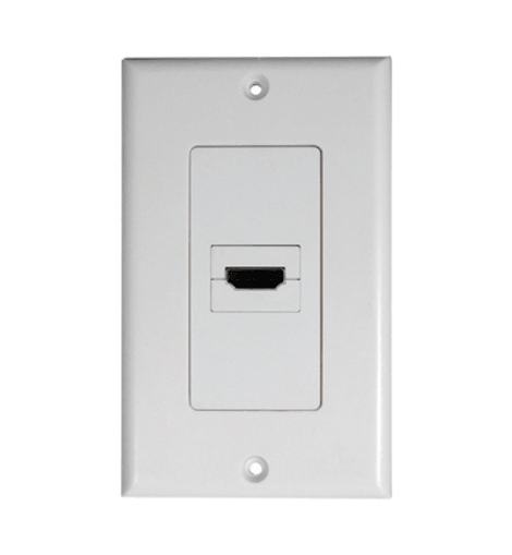 1 HDMI Wall Plate  - White - LowVoltageCables