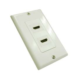 2 HDMI Wall Plate  - White - LowVoltageCables