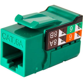 CAT6A Data Grade Keystone Jack V-Max Series - Green - LowVoltageCables