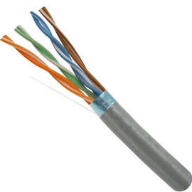 CAT5e Shielded Ethernet Cable CMR - Gray, - LowVoltageCables.com