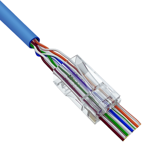 CAT5E RJ45 Feed Through Modular Plug - 100 Pack - LowVoltageCables