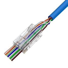 CAT6 RJ45 Feed Through Modular Plug - 100 Pack - LowVoltageCables