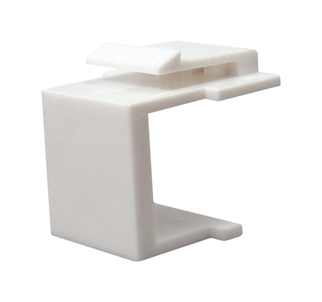 Blank Keystone Insert - White - LowVoltageCables