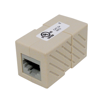 Cat5E Inline Coupler - Ivory - LowVoltageCables
