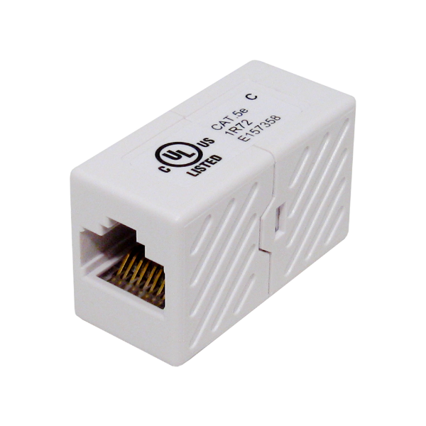 Cat5E Inline Coupler - White - LowVoltageCables