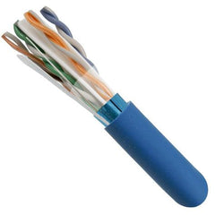 CAT6 Shielded 550Mhz Ethernet Cable Plenum Rated - Blue - LowVoltageCables