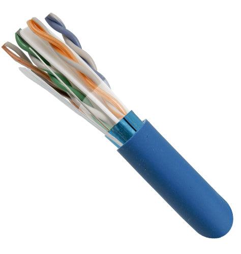 CAT6 Shielded 550Mhz Ethernet Cable Plenum Rated - Blue - LowVoltageCables