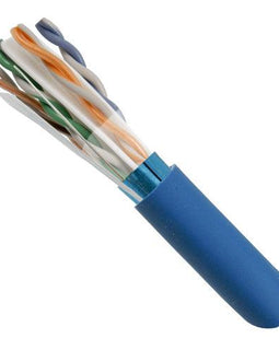 CAT6 Shielded 550Mhz Ethernet Cable Plenum Rated - Blue - LowVoltageCables