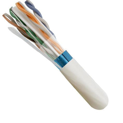 CAT6 Shielded 550Mhz Ethernet Cable Plenum Rated - White - LowVoltageCables