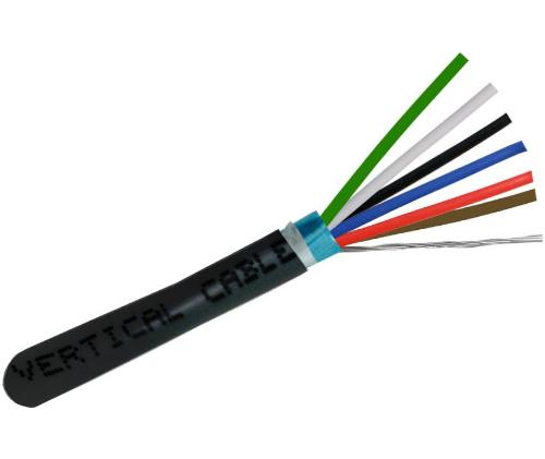 22AWG 6 Conductor Shielded Security Cable - Direct Burial - 500ft.