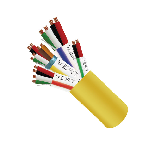 Access Control Cable Plenum 22AWG/3P Shielded + 18AWG/4C + 22AWG/4C + 22AWG/2C - Yellow - 500ft - LowVoltageCables