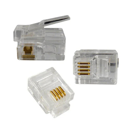 CAT3 RJ11 Modular Plug - 6P 4C - LowVoltageCables
