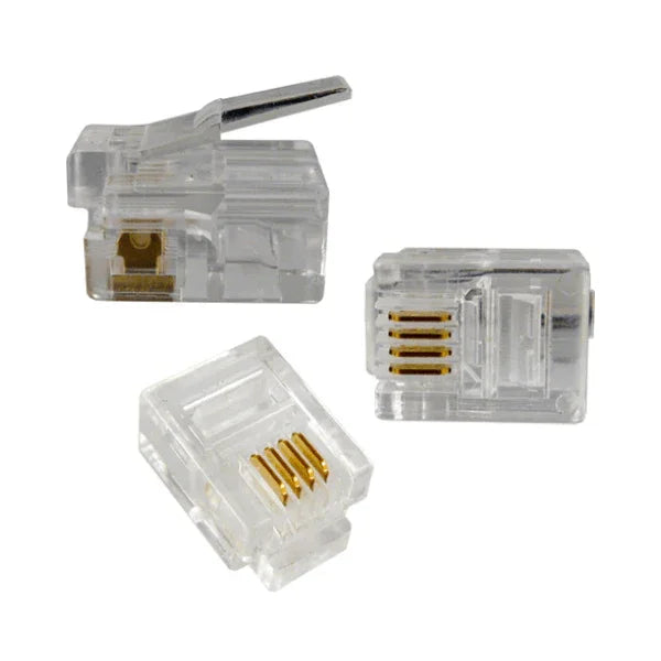 CAT3 RJ11 Modular Plug - 6P 4C - LowVoltageCables