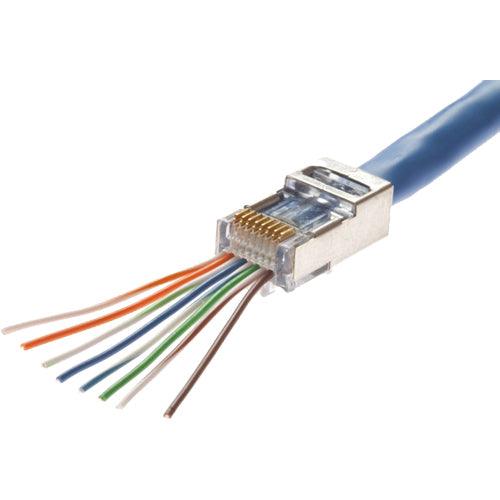 CAT5E Shielded RJ45 Feed Through Modular Plug - 100 Pack - LowVoltageCables