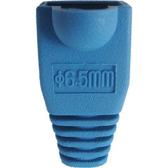 10 Pack Slip On Boot for Cat5E/Cat6 Cable - Blue - LowVoltageCables