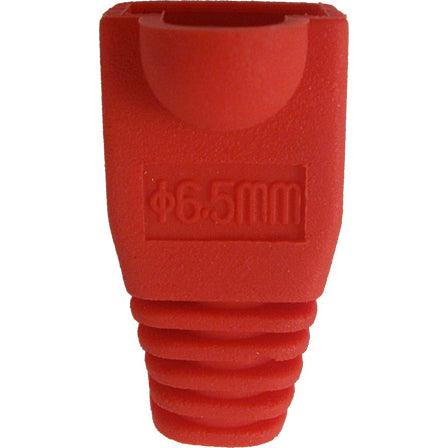 10 Pack Slip On Boot for Cat5E/Cat6 Cable - Red - LowVoltageCables