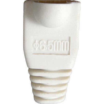 10 Pack Slip On Boot for Cat5E/Cat6 Cable - White - LowVoltageCables