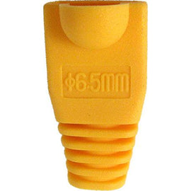 10 Pack Slip On Boot for Cat5E/Cat6 Cable - Yellow - LowVoltageCables