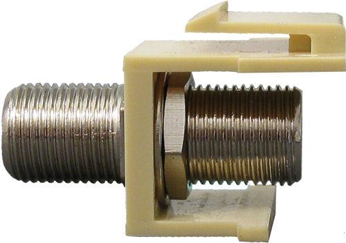 F81 Coaxial Keystone Insert - Ivory - LowVoltageCables