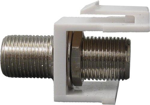 F81 Coaxial Keystone Insert - White - LowVoltageCables