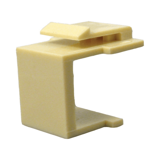 Blank Keystone Insert - Ivory - LowVoltageCables