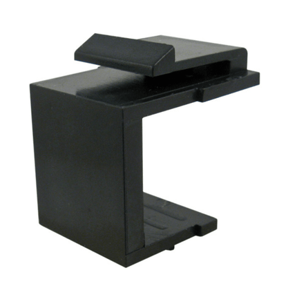 Blank Keystone Insert - Black - LowVoltageCables