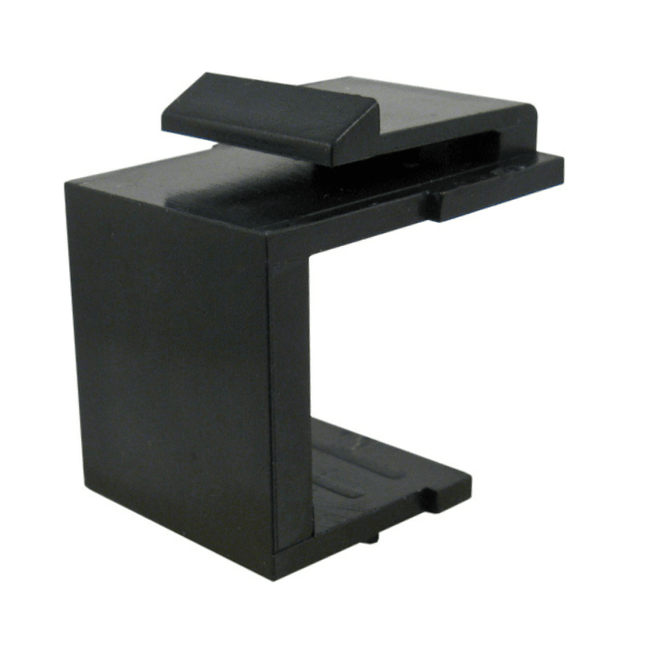 Blank Keystone Insert - Black - LowVoltageCables