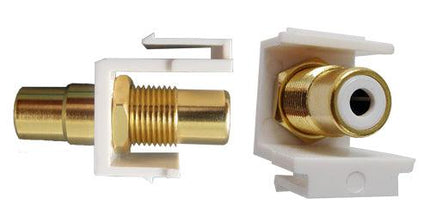 RCA Keystone Insert, White Band - White - LowVoltageCables