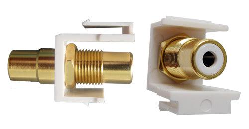 RCA Keystone Insert, White Band - White - LowVoltageCables