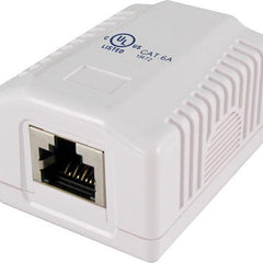 Surface Mount Box with 1 Cat6A Jack - Shielded - LowVoltageCables