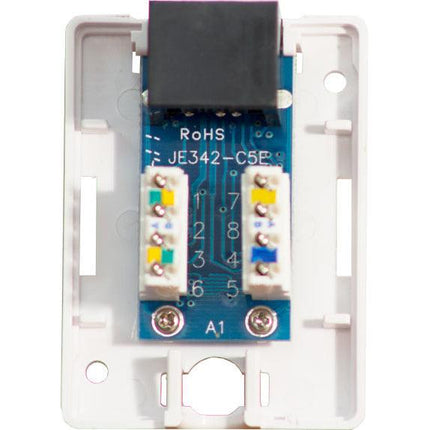 Surface Mount Box with 1 Cat5e Jack - White - LowVoltageCables