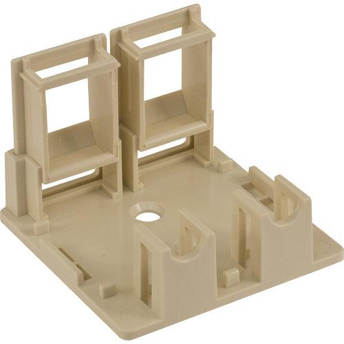 Blank Surface Mount Box, 2-Port - Ivory - LowVoltageCables