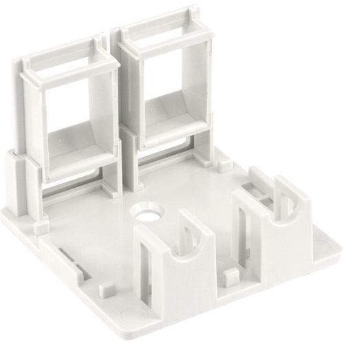 Blank Surface Mount Box, 2-Port - White - LowVoltageCables