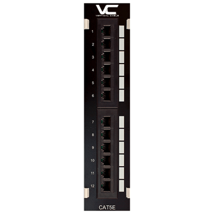 Cat5e 12 Port Mini Patch Panel with Bracket - LowVoltageCables