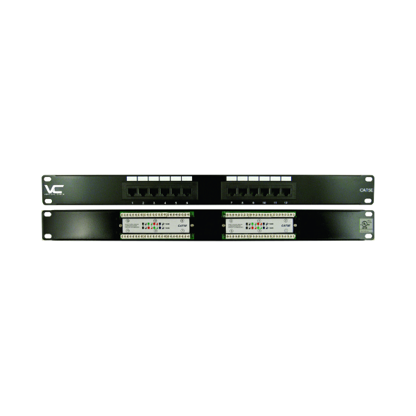 Cat5e 12 Port Patch Panel - LowVoltageCables