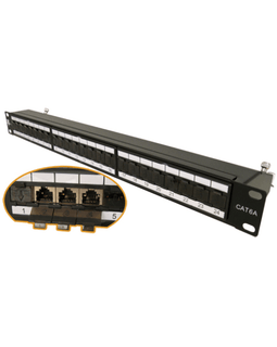 Cat6A Shielded 24 Port Patch Panel - Free Krone Tool - LowVoltageCables