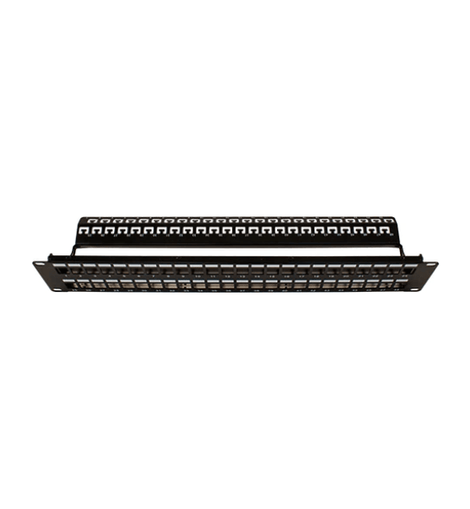 48 Port Blank Patch Panel with Ground for Shielded Jacks - LowVoltageCables