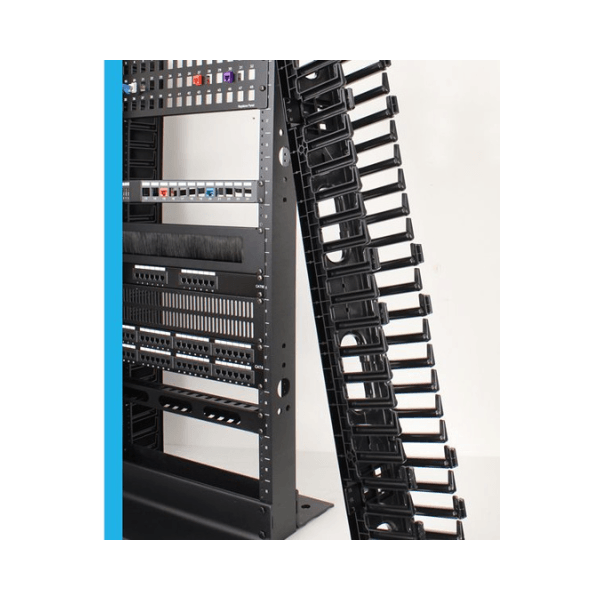 45U Vertical Wire Manager - Finger Type - Single Sided - LowVoltageCables