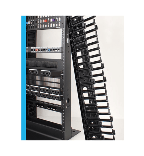 45U Vertical Wire Manager - Finger Type - Single Sided - LowVoltageCables