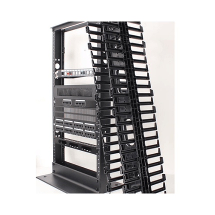 45U Vertical Wire Manager - Finger Type - Double Sided - LowVoltageCables