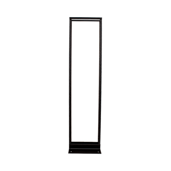 2 Post Aluminum Open Rack - 45U - Black - LowVoltageCables