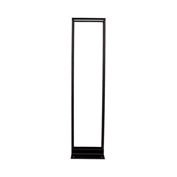2 Post Aluminum Open Rack - 45U - Black - LowVoltageCables