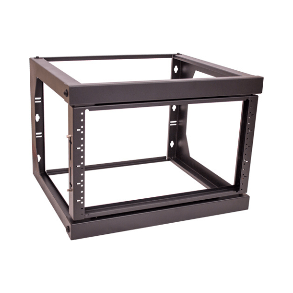 6U Open Wall Mount Frame Rack with Hinge - 18" Depth - LowVoltageCables
